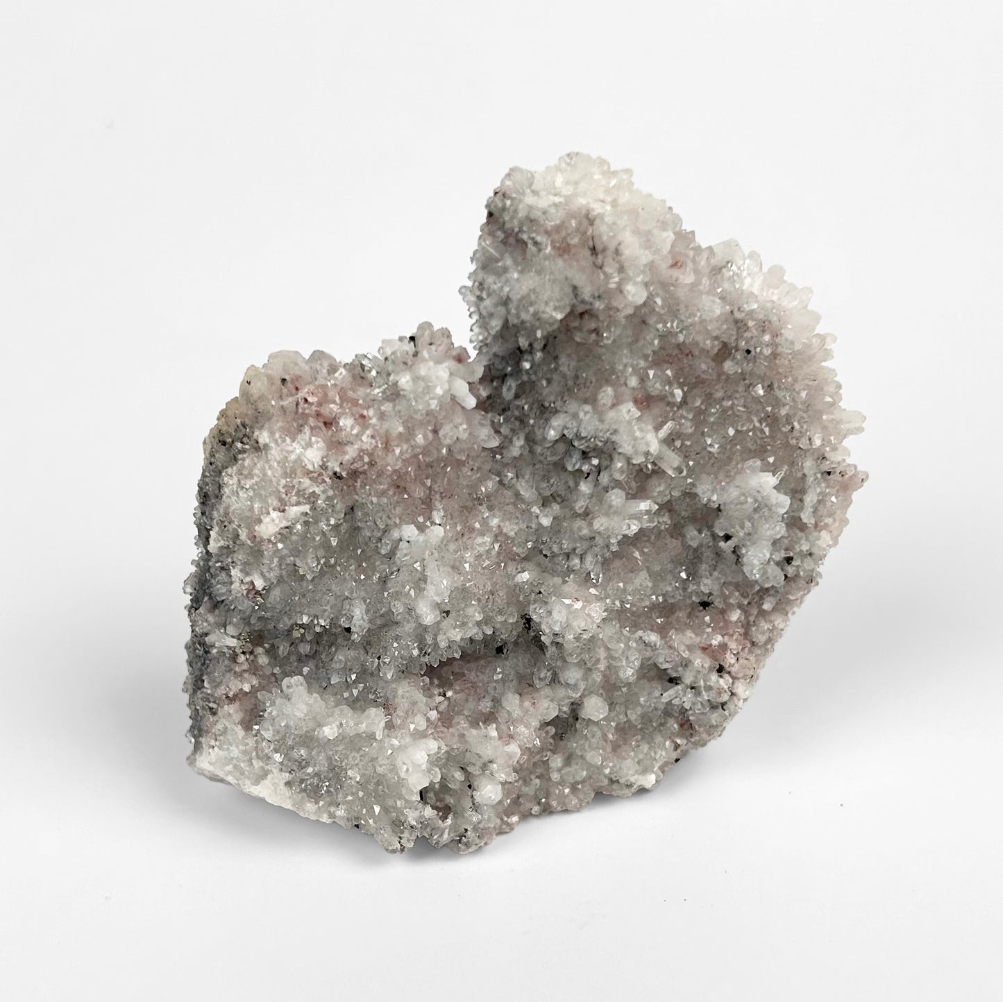 White Calcite with Pyrite Cluster L