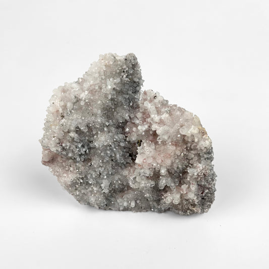 White Calcite with Pyrite Cluster L