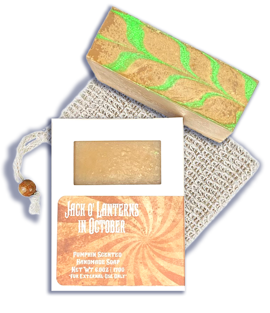 Pumpkin Soap & Scrubber Bag