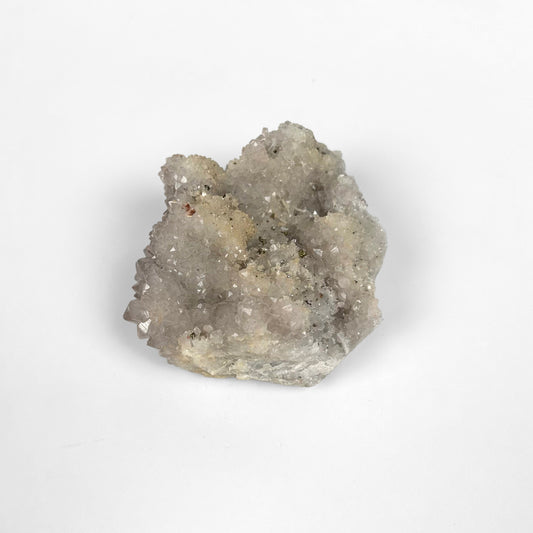 White Calcite with Pyrite Cluster C