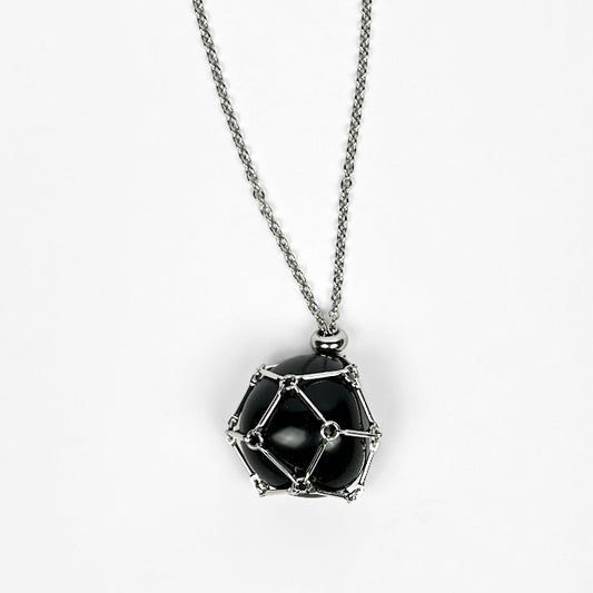 Silver Tumble Holder Necklace